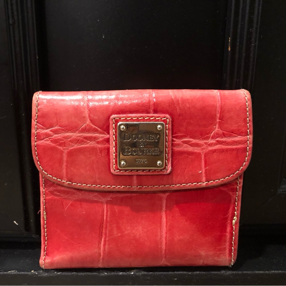 Red Crocodile Dooney & Bourke Bifold Wallet